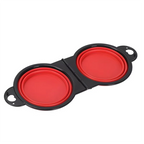 Comederos de viaje dobles plegables para mascotas