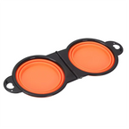 Comederos de viaje dobles plegables para mascotas