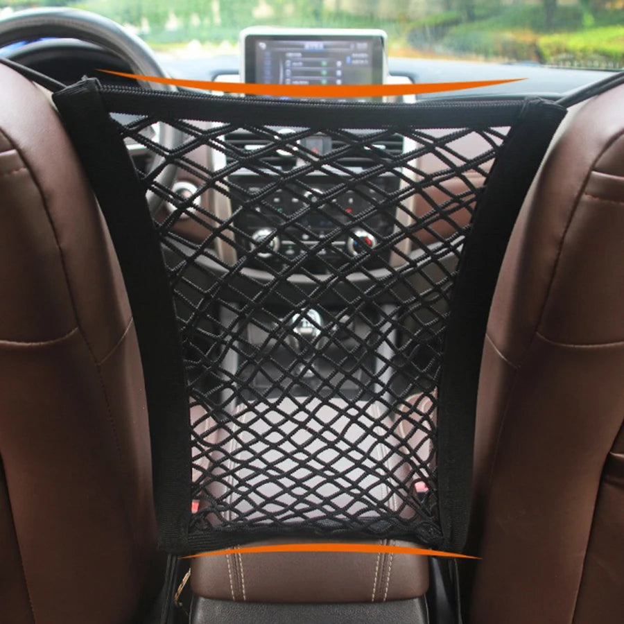 Barrera para perros para coche con malla de seguridad y bolsa de almacenamiento