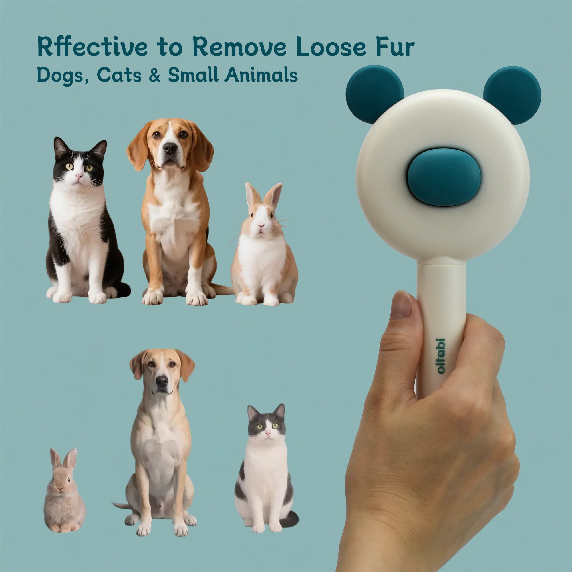 Cepillo quitapelos autolimpiable para mascotas