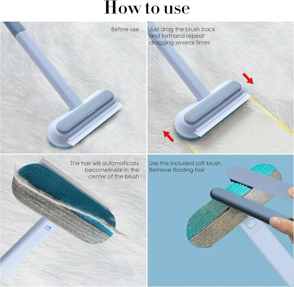 Reusable Pet Hair Remover Brush