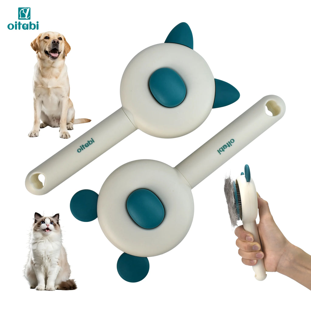 Cepillo quitapelos autolimpiable para mascotas