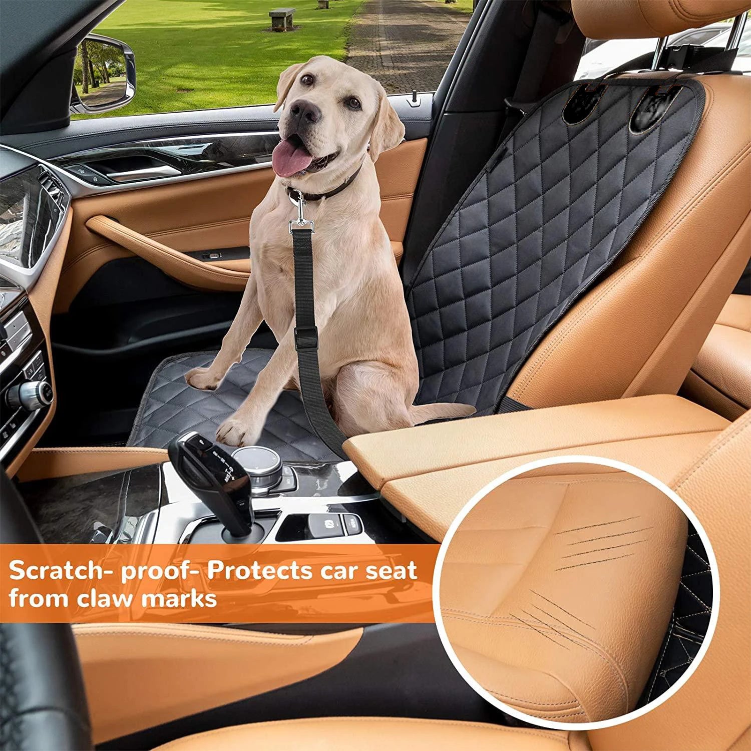 Funda Impermeable y Antideslizante para Asiento Delantero de Perro