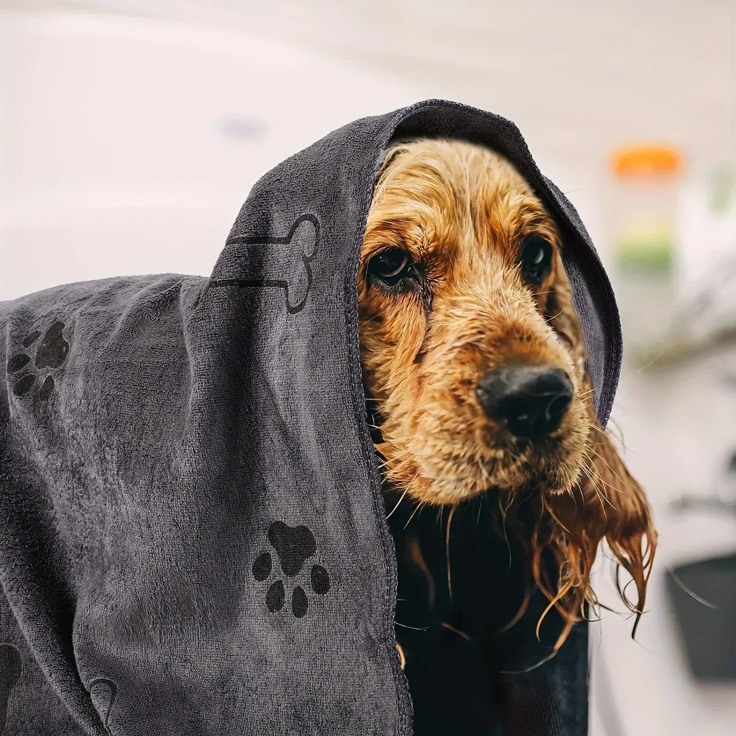 Toalla de microfibra de secado rápido para mascotas