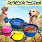 Comederos de viaje dobles plegables para mascotas