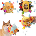 Pelota interactiva resistente para perros con asa